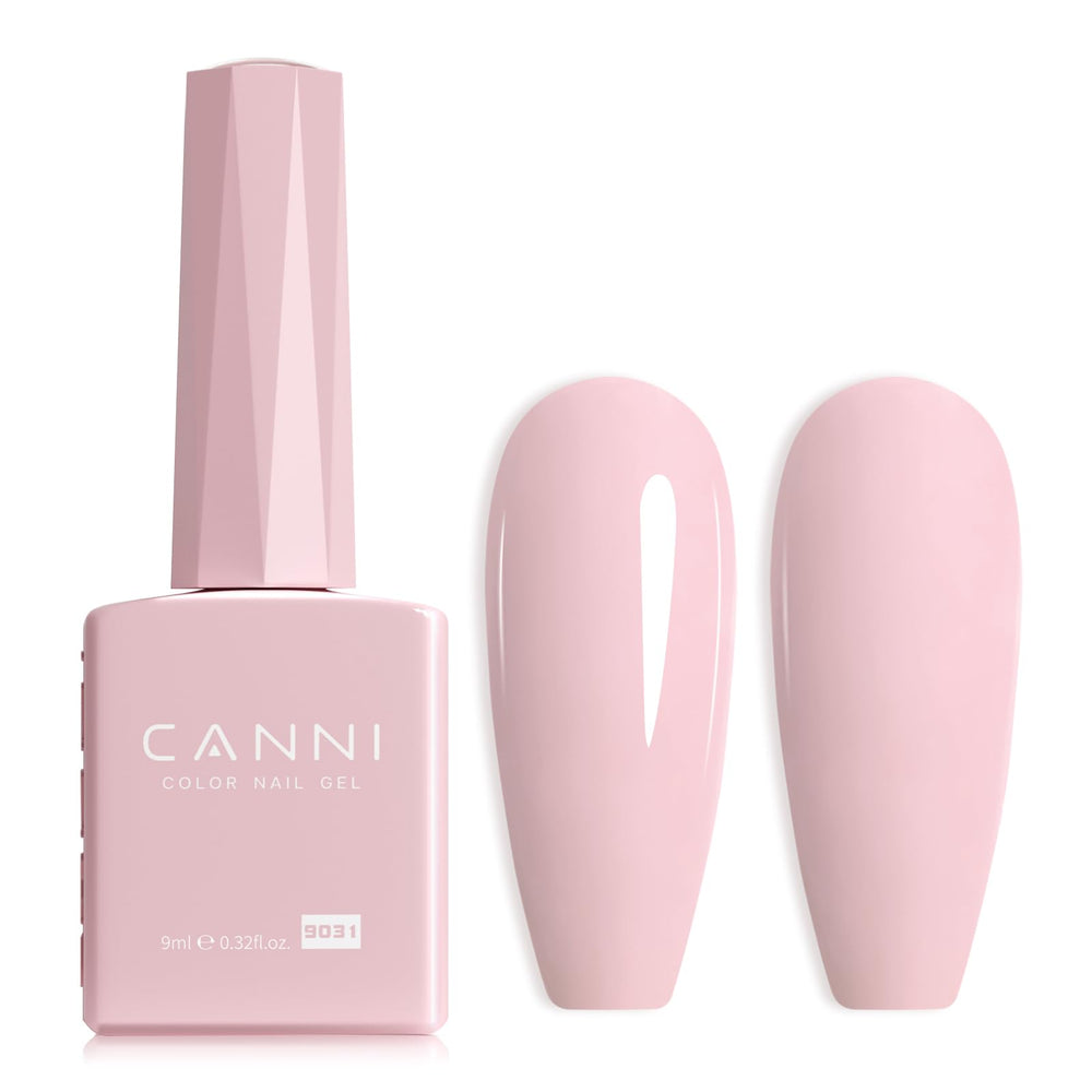 CANNI Light Pink Gel Nail Polish bottle-front view shows true shade for precise manicure planning.
