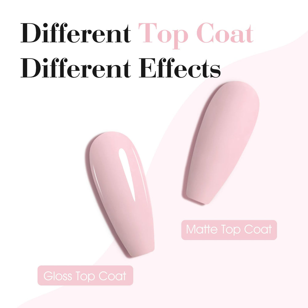 CANNI light pink gel polish swatches on nail demonstrate even coverage with soft shimmer.