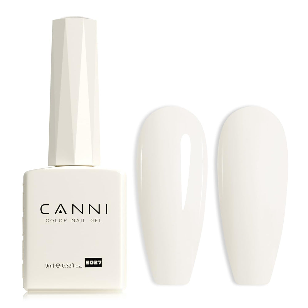 CANNI Milky Gel White bottle shows accurate color preview for manicures.