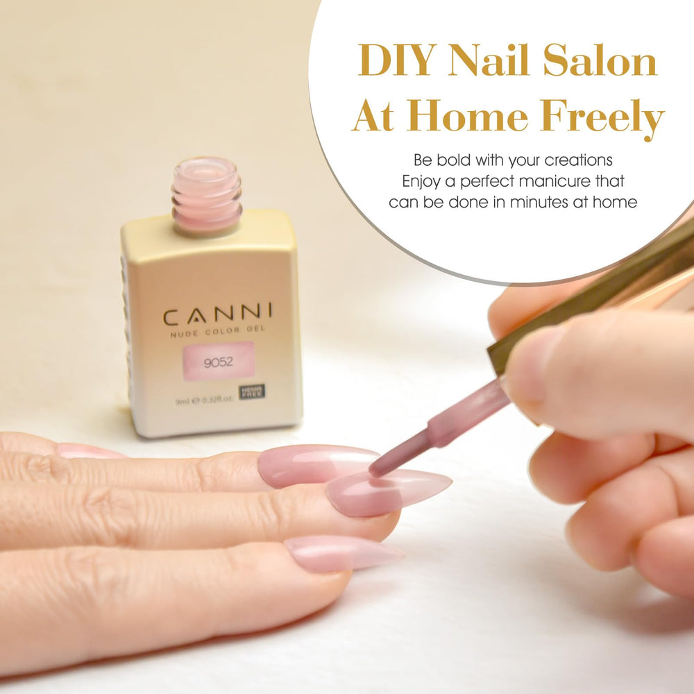 CANNI milky translucent gel color for soft, elegant nails at home