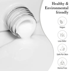 CANNI Milky White Jelly Gel Polish brush tip ready for application