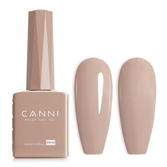 CANNI Nude Gel Polish bottle closeup for precise color viewing during application.