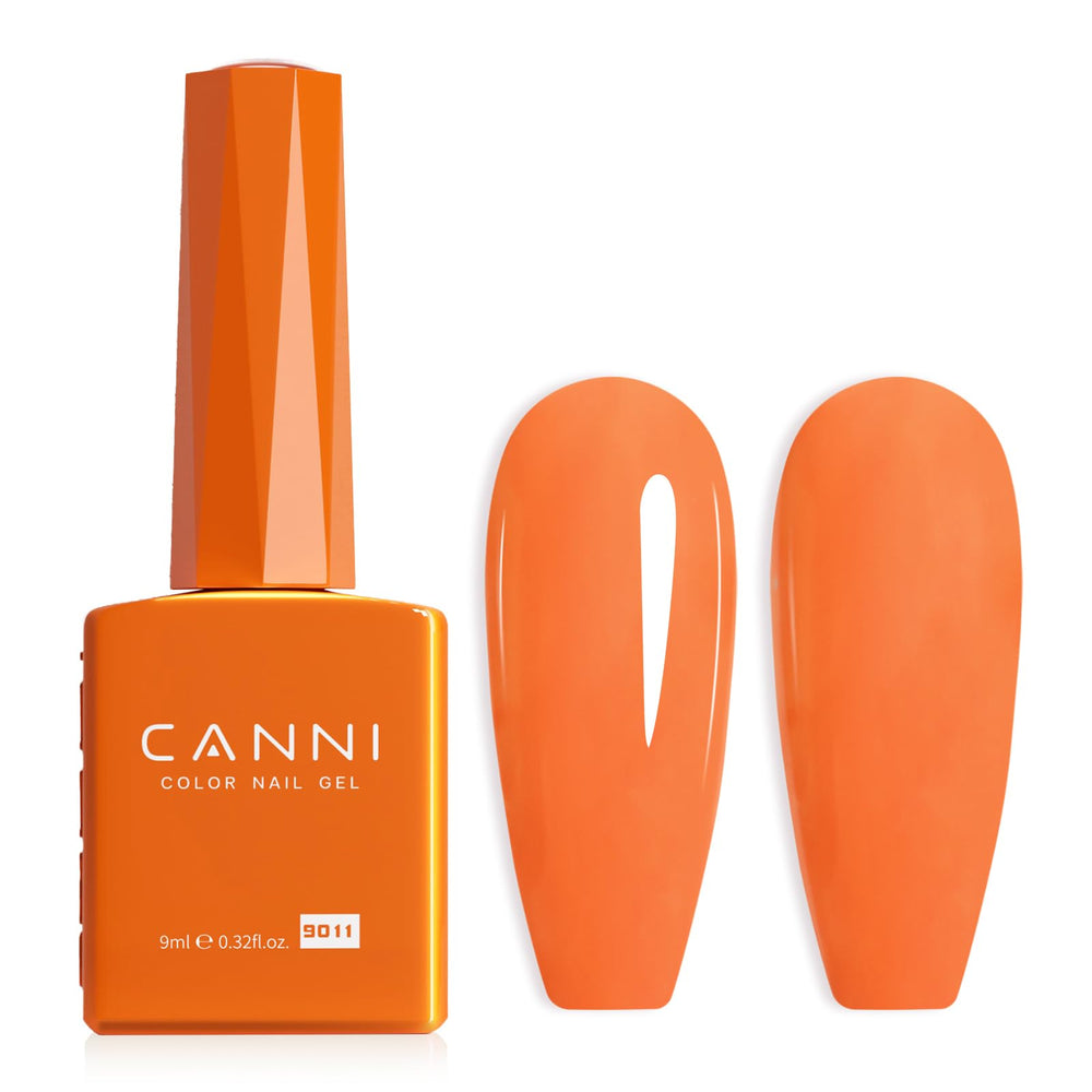 CANNI Orange Gel Nail Polish bottle showing a vibrant at-home manicure shade.