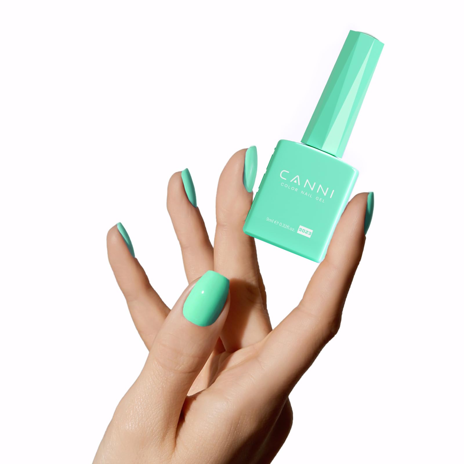 CANNI gel polish on nails with a glossy finish for salon-like home results