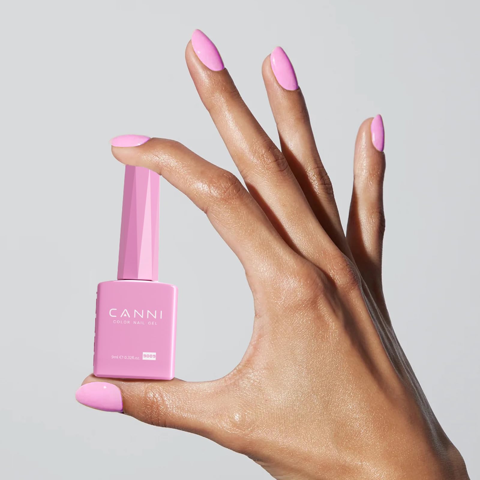 CANNI Pink Gel Polish brush view highlights smooth application for effortless salon-quality nails.