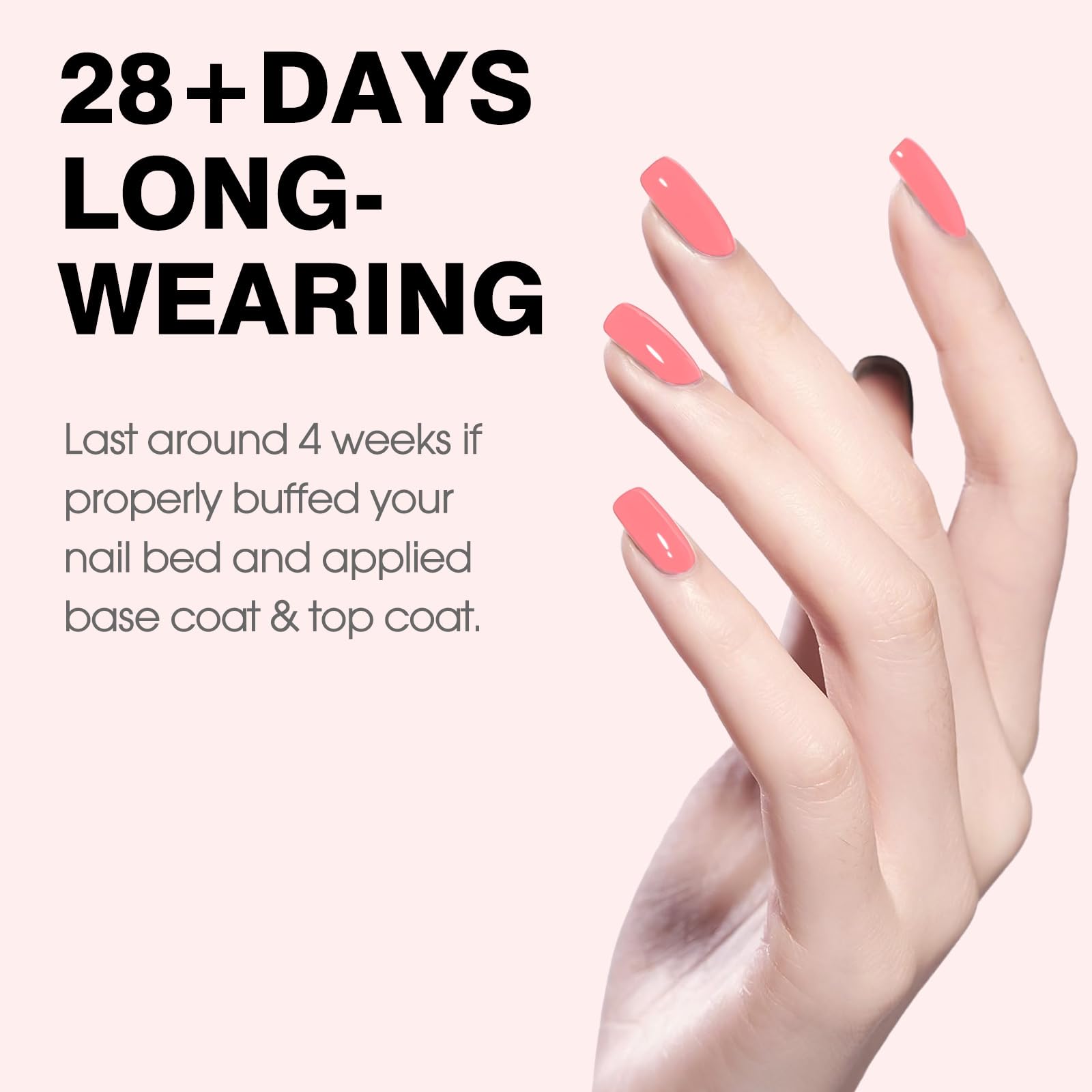 CANNI Pink Gel Nail Polish swatch on nail with glossy finish.