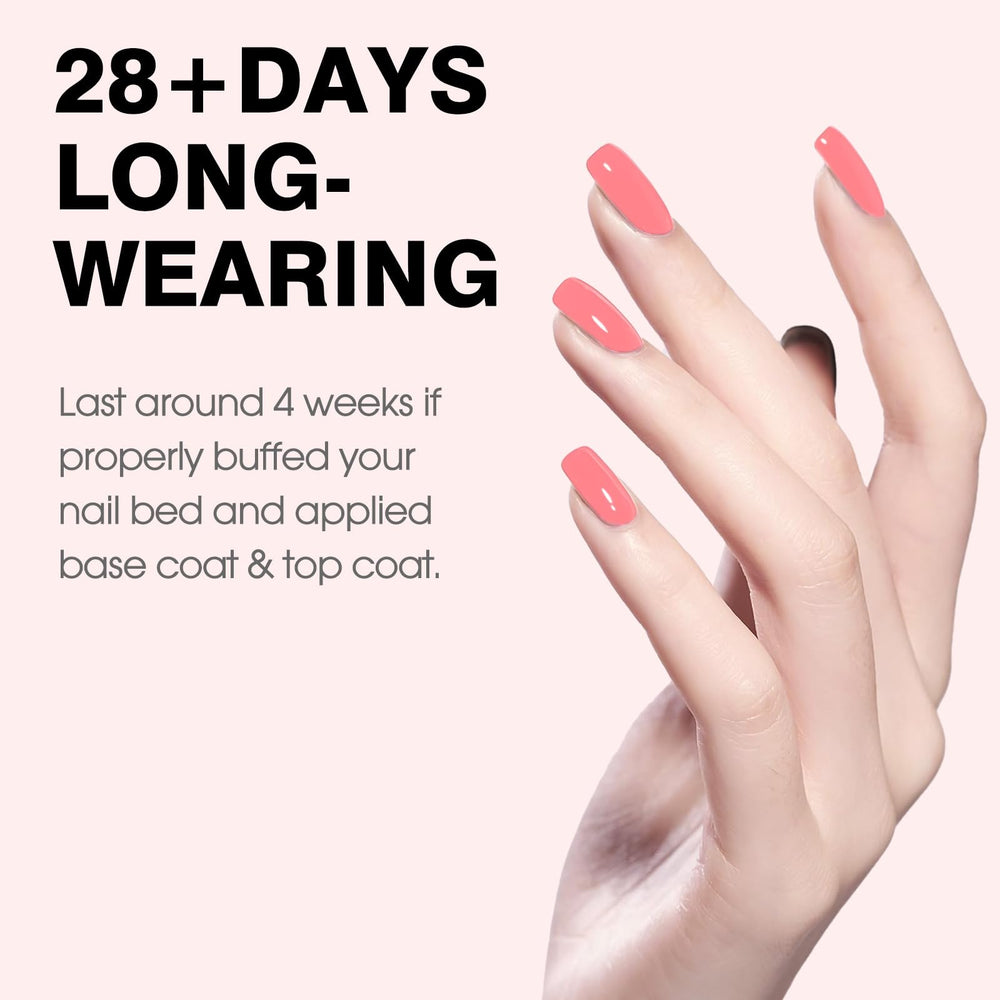 CANNI Pink Gel Nail Polish swatch on nail with glossy finish.