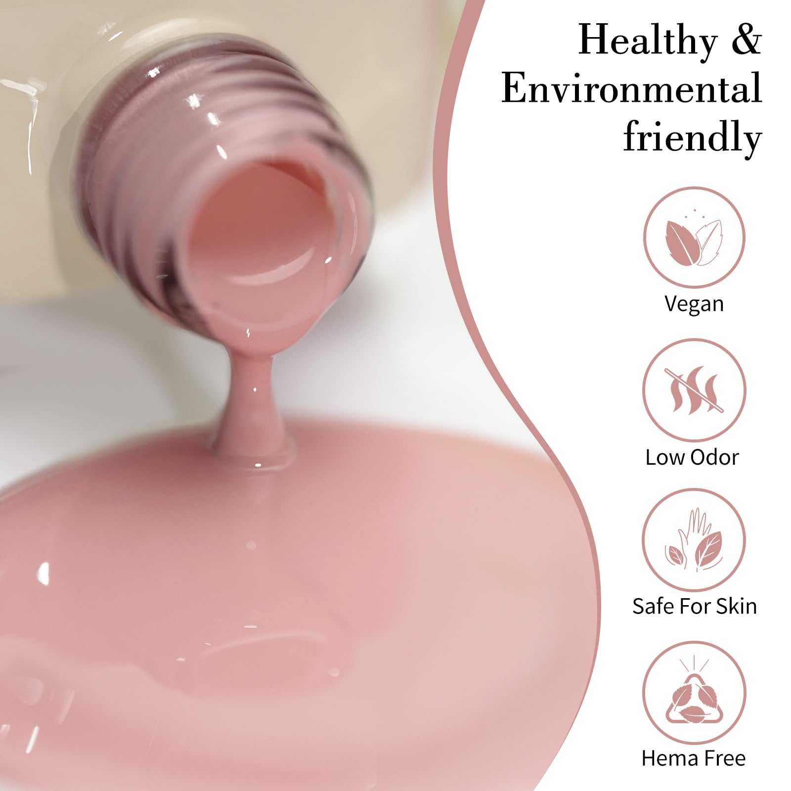 CANNI Pink Jelly Gel Polish brush close-up for precise application