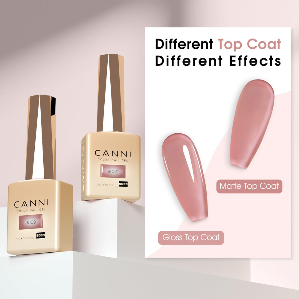 CANNI Pink Jelly Gel Polish setup for a stylish at-home manicure