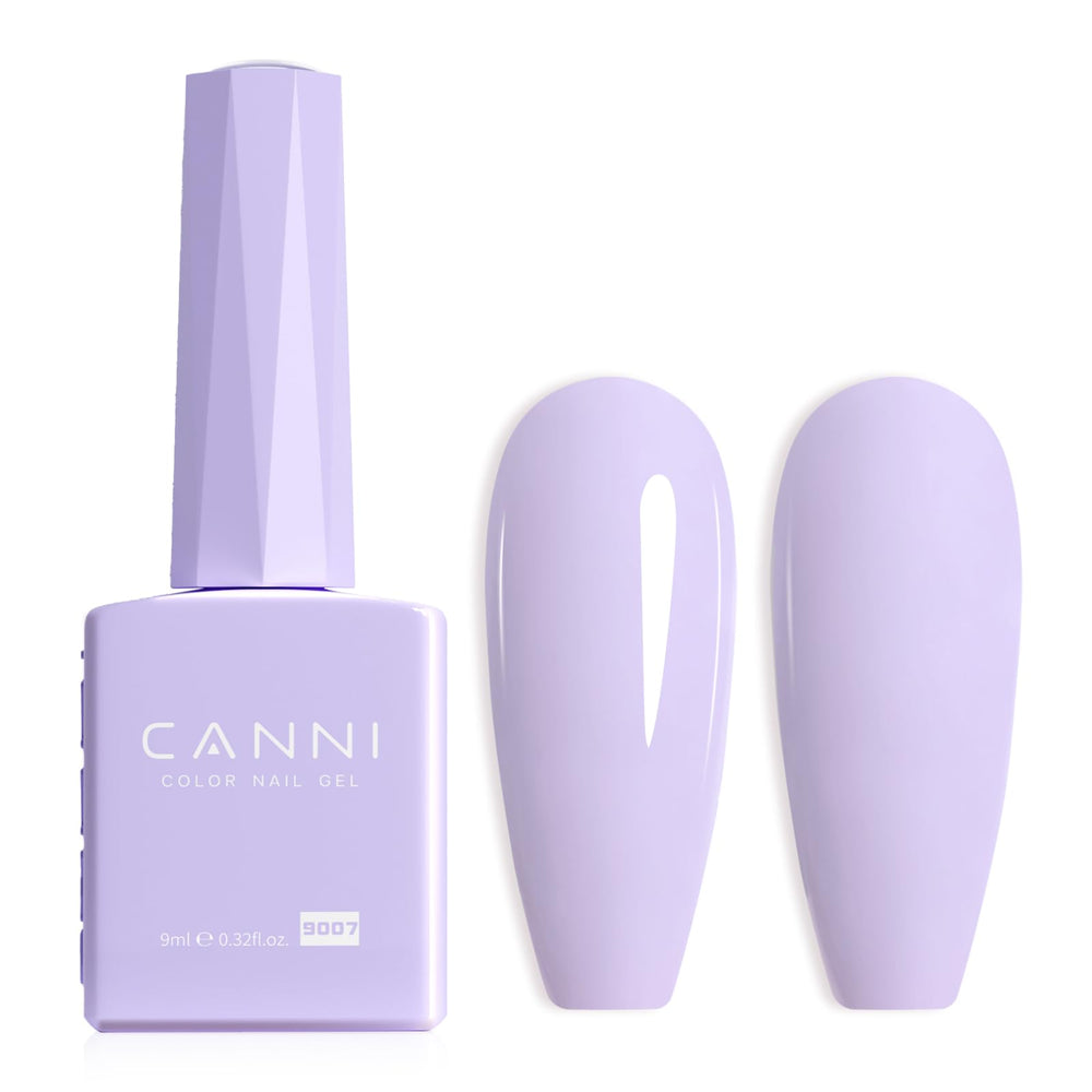 CANNI purple gel nail polish bottle viewed for precise color selection