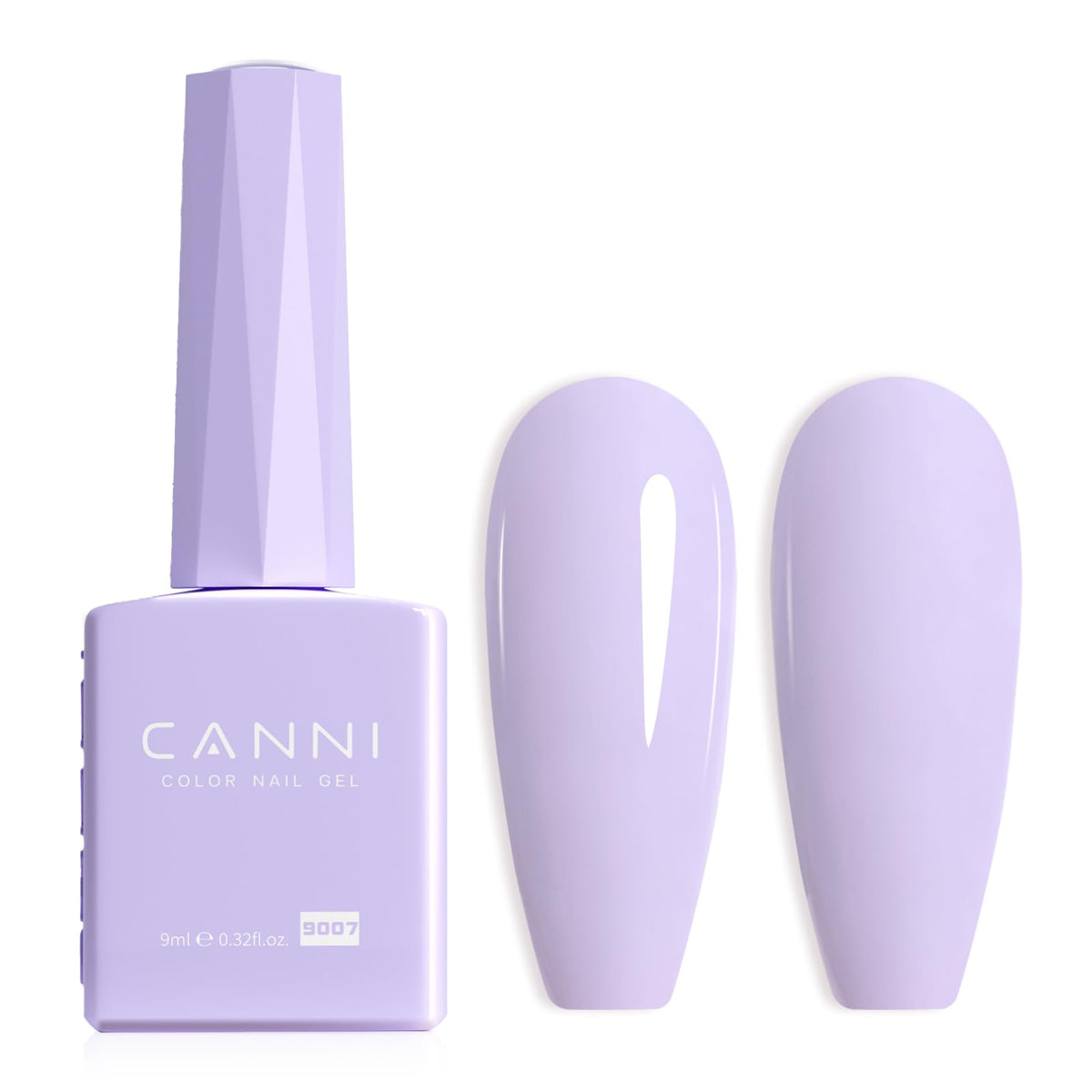 CANNI purple gel nail polish bottle viewed for precise color selection