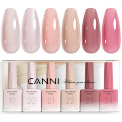 CANNI Quick Builder Nail Gel Set packaging highlights premium DIY manicure quality