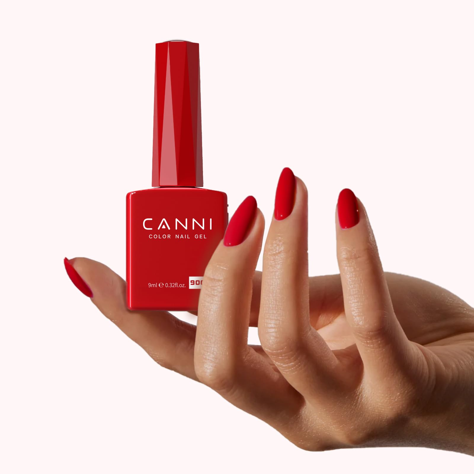 CANNI Red Gel Nail Polish base and top coat recommended for best results.