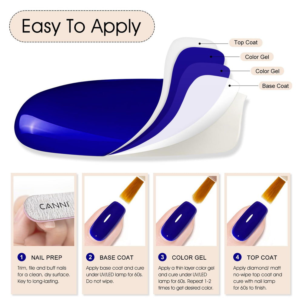 CANNI Royal Blue bottle gleams with rich shine.