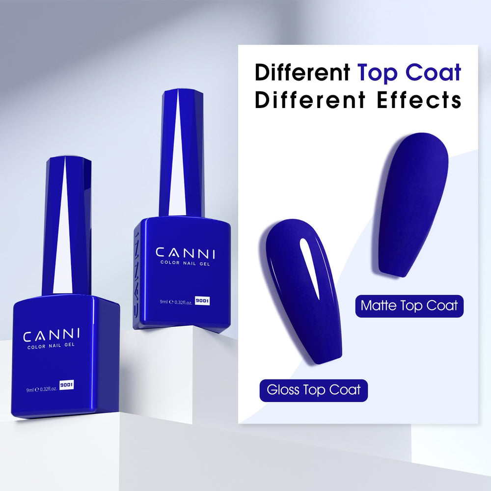 Finished manicure using CANNI Royal Blue looks salon grade and durable.