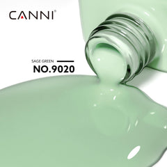 CANNI Sage Green gel polish brush delivers smooth, even application.