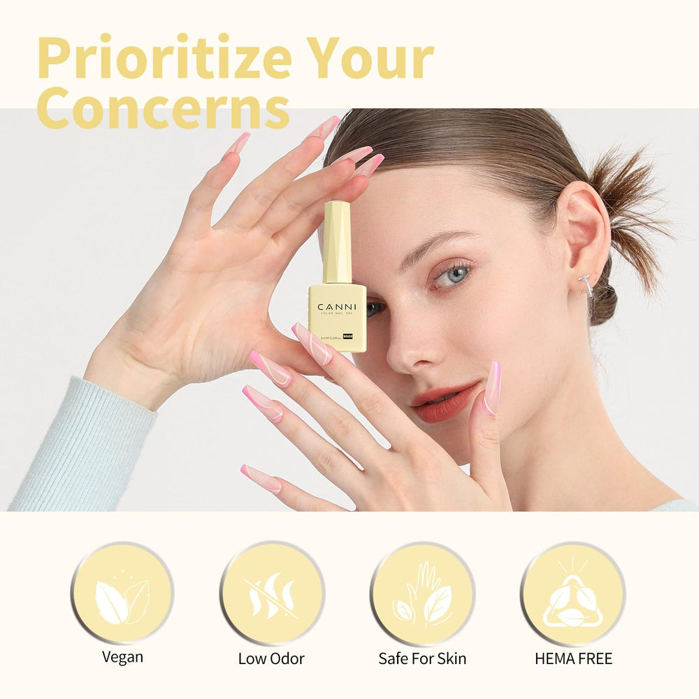 CANNI cures under UV/LED lamp in 90–120 seconds.