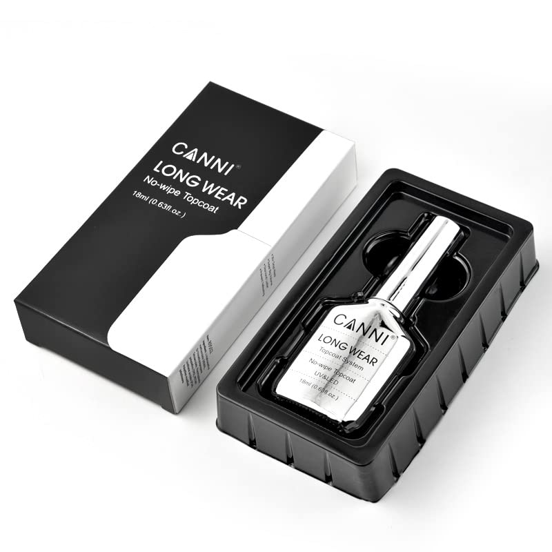 CANNI UV/LED Drying Top Coat cures under lamp for strong seal