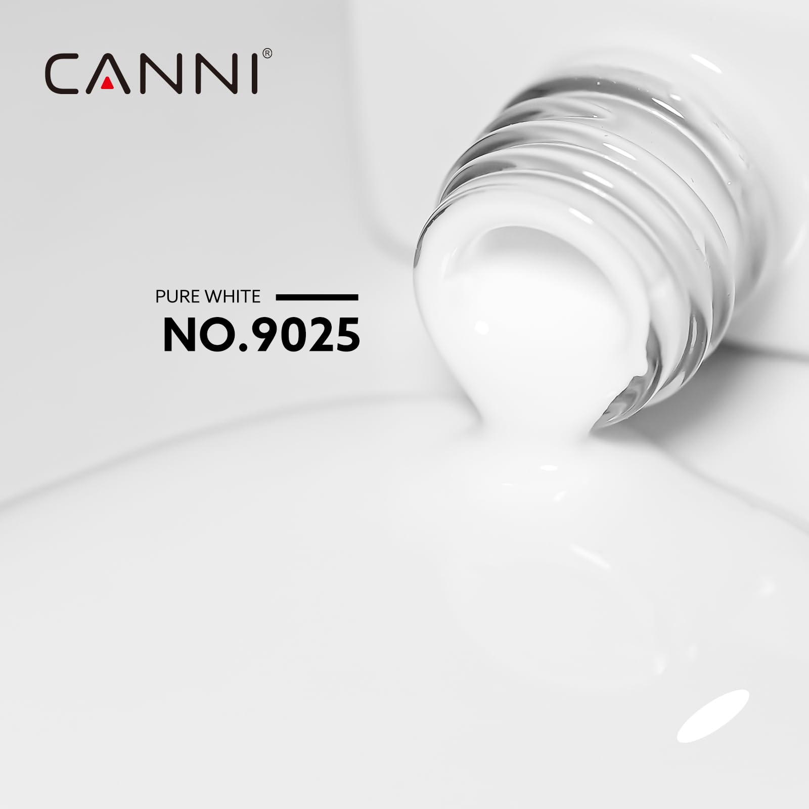 CANNI White Gel Nail Polish brush close-up for smooth, even coverage.