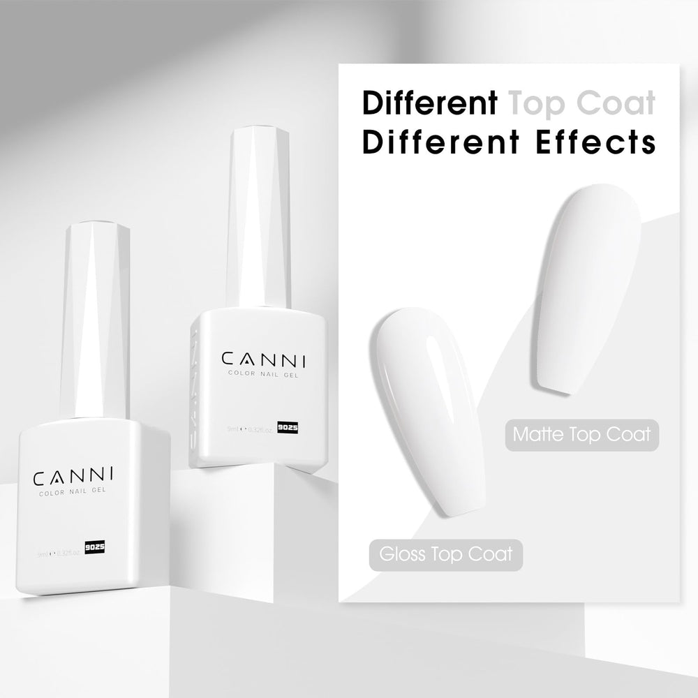 CANNI White Gel Polish ready for French manicure with salon-like shine.
