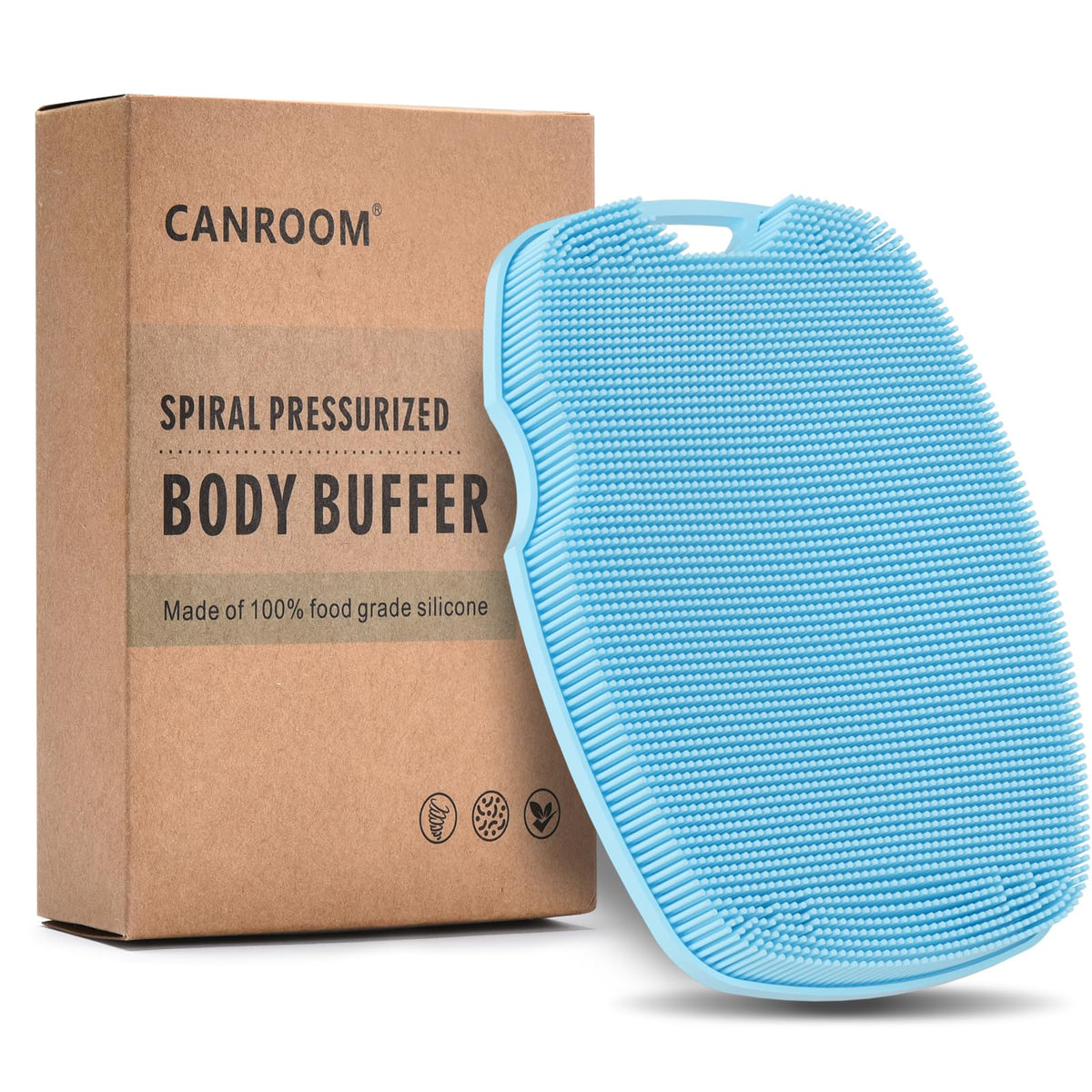 Canroom exfoliante corporal de silicona con zinc, ideal para exfoliar suavemente la piel.
