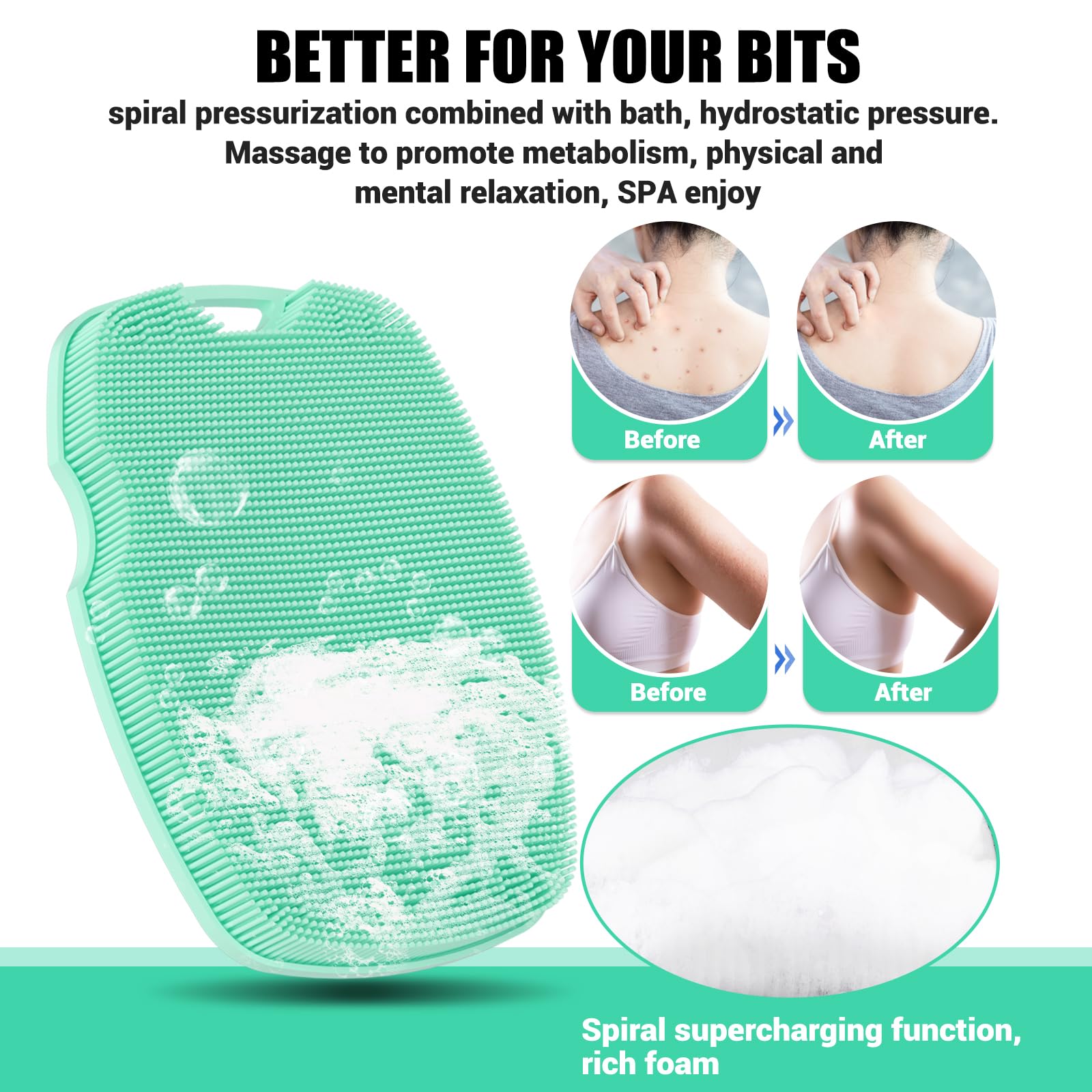 Canroom exfoliante para cuerpo con cerdas de alta tenacidad para limpieza eficaz.