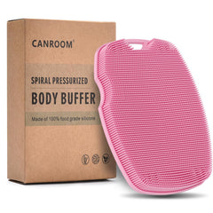 Canroom exfoliante de silicona con zinc, enfoque exfoliación suave en la ducha.