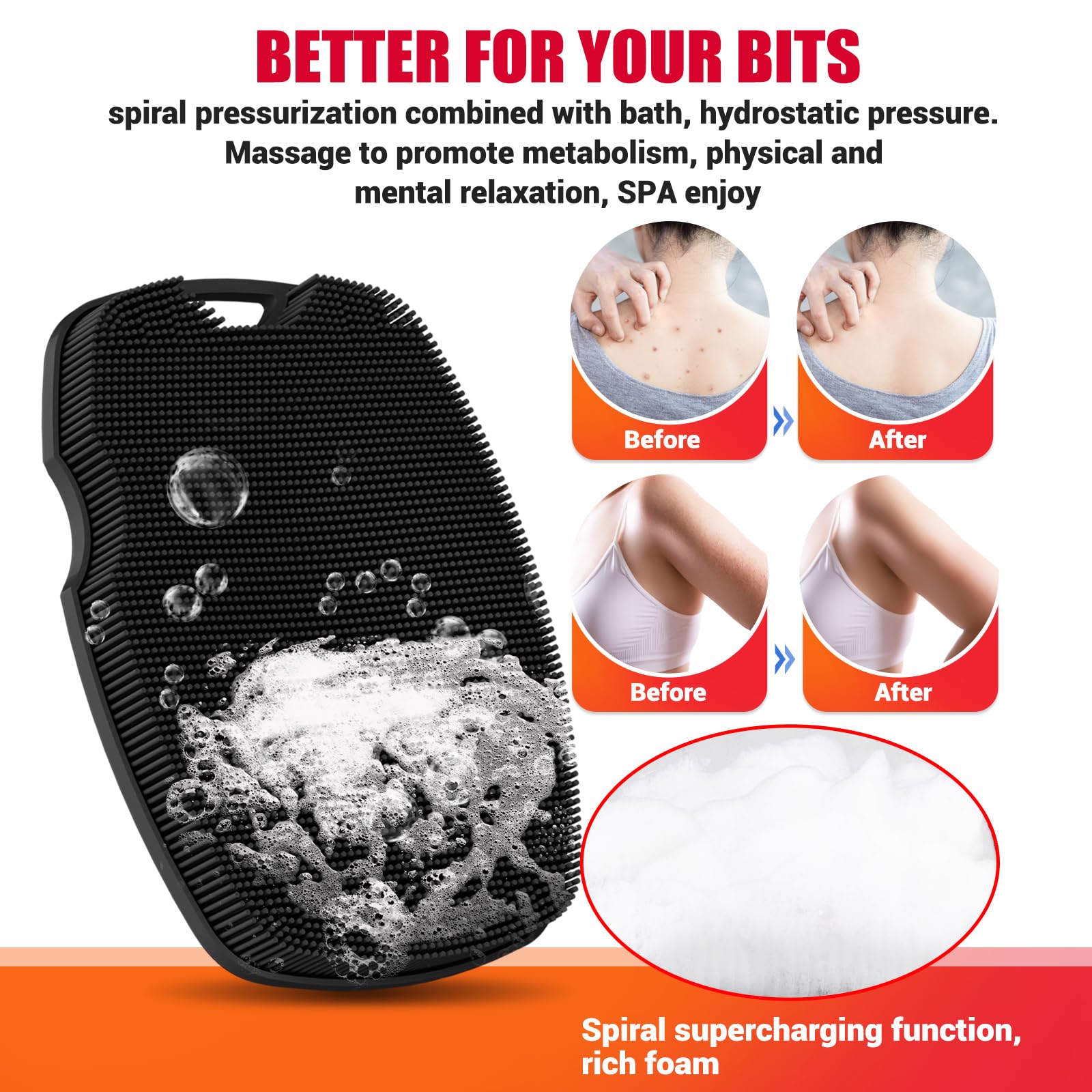 Canroom mango ergonomico agarre 360 facilita el uso con la ducha
