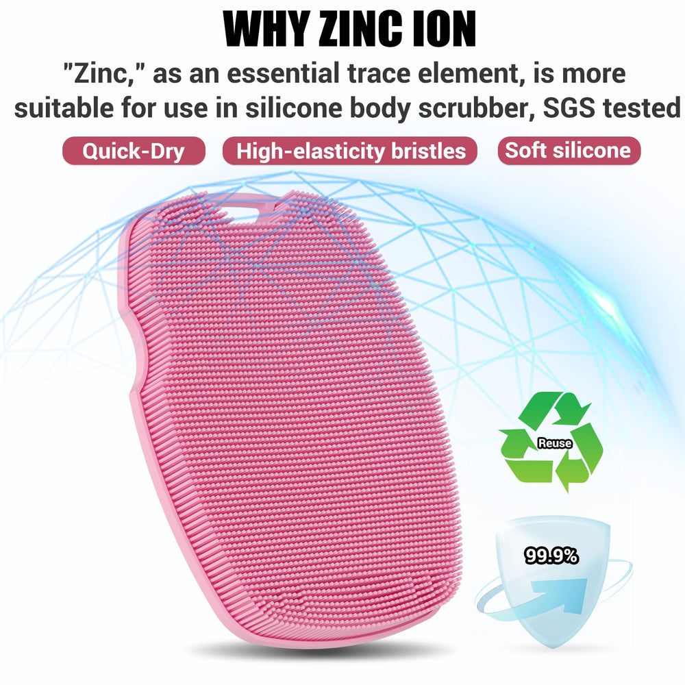 Canroom masaje de silicona rosa para estimular la circulación y revelar piel suave.