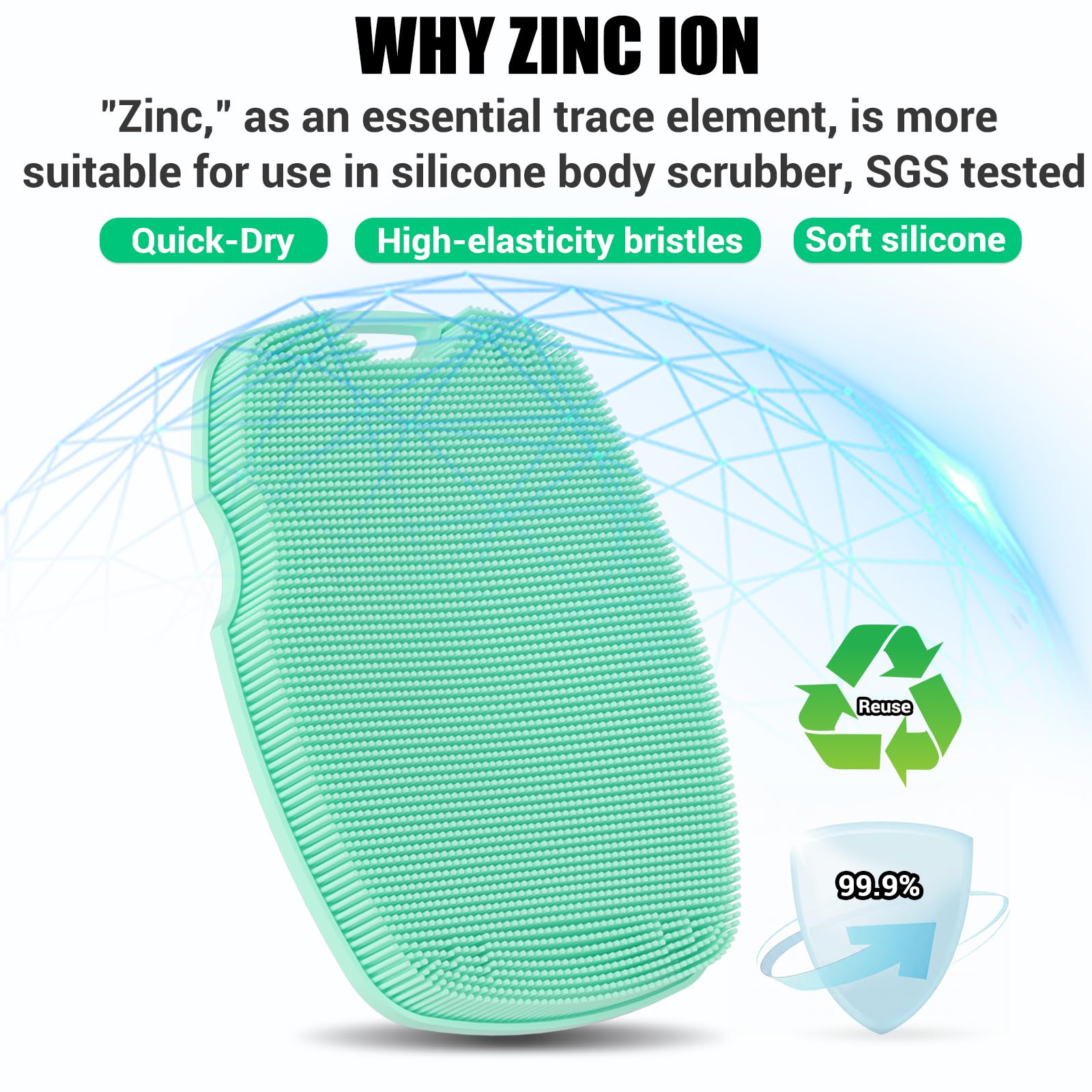 Canroom exfoliante de silicona con superficie mate facilita la limpieza diaria.