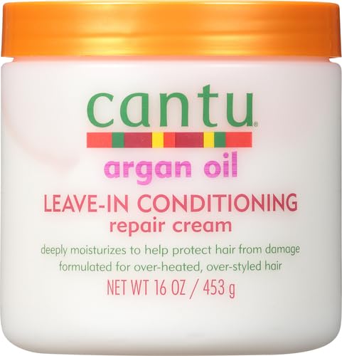 Cantu Argan Oil Leave-In Cream application scene for easy daily use.