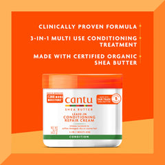 Cantu cabello recibe hidratación intensa para mayor suavidad y manejabilidad