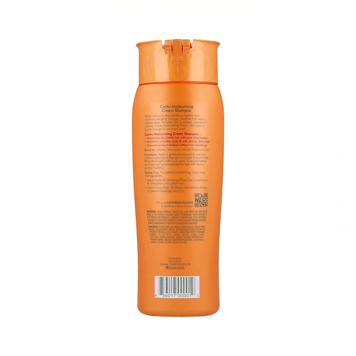 Cantu champú hidratación y brillo natural para cabello suave.