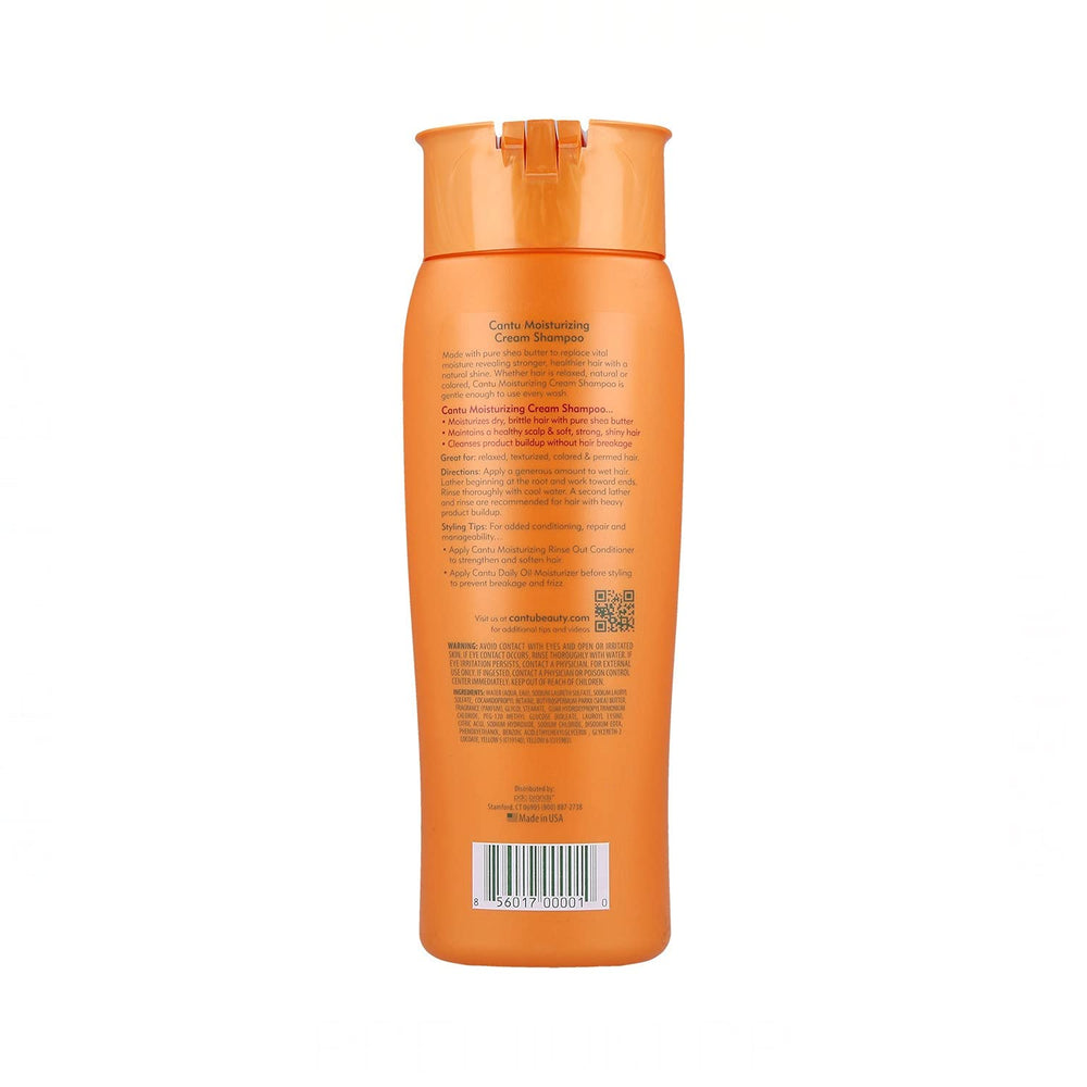 Cantu champú hidratación y brillo natural para cabello suave.