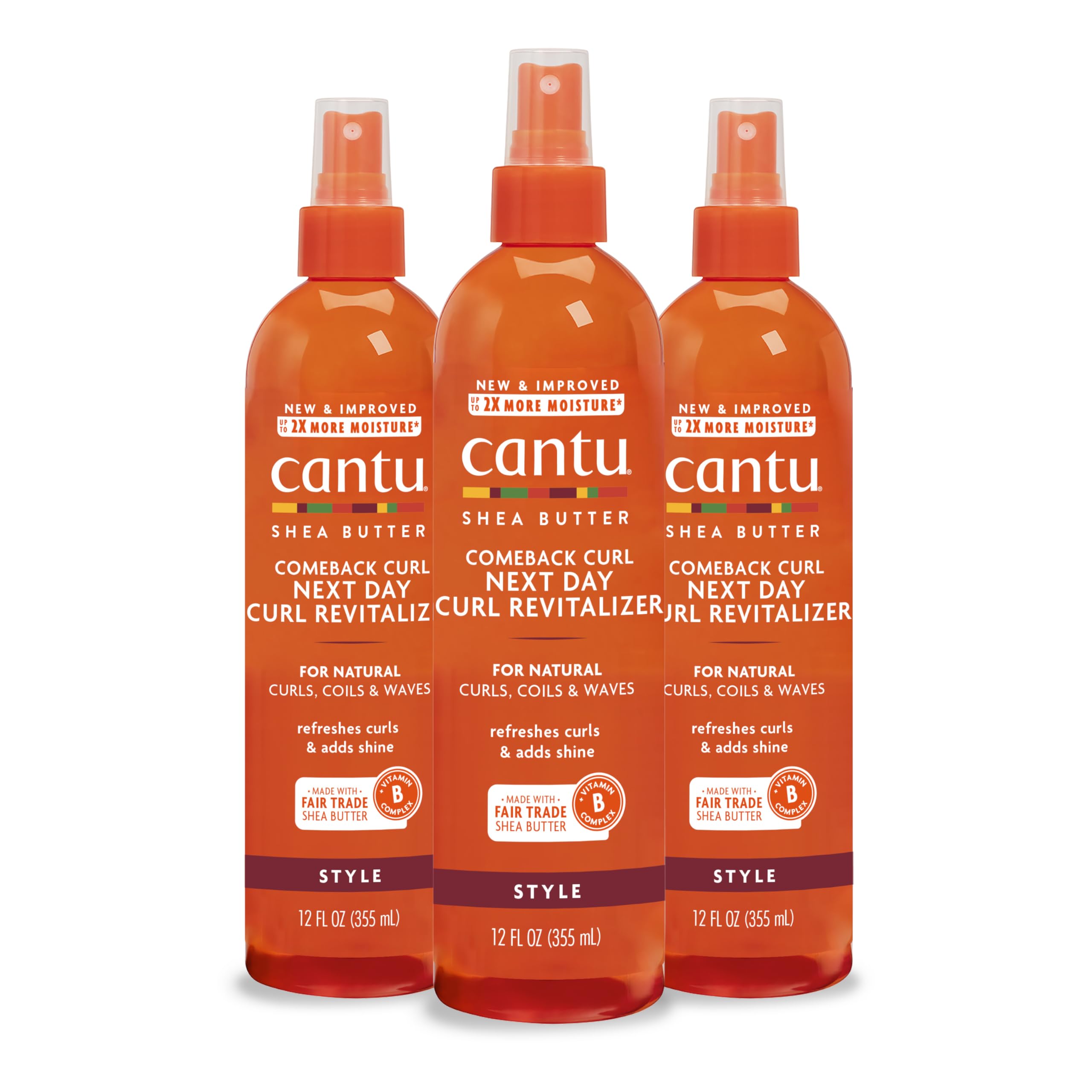 Cantu Comeback Curl en botella spray para refrescar rizos y añadir brillo