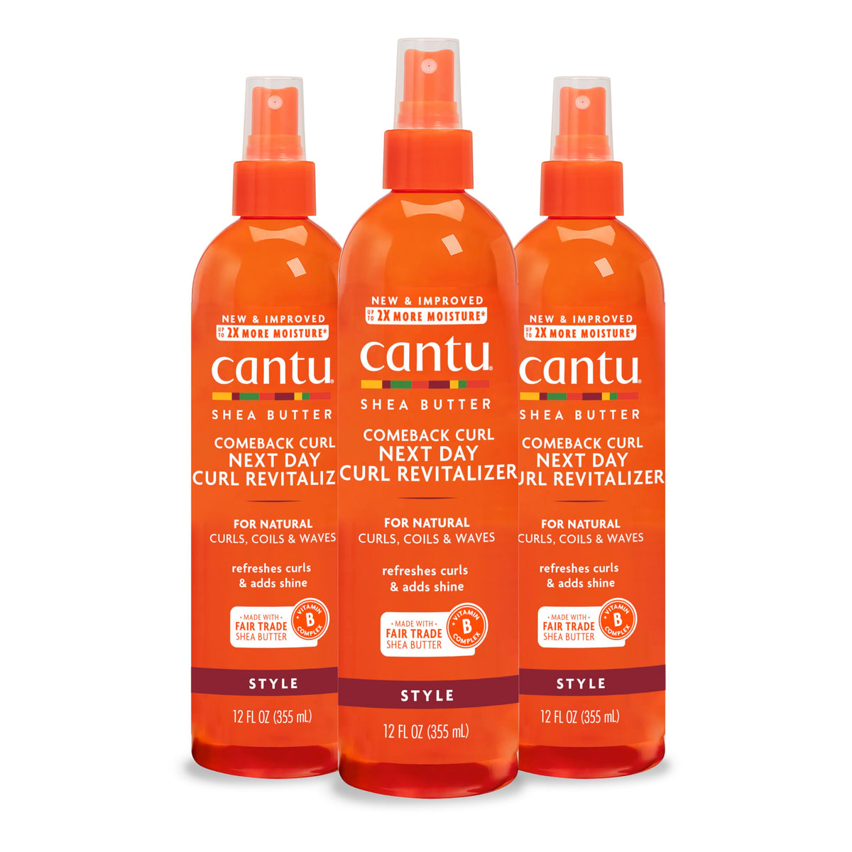 Cantu Comeback Curl en botella spray para refrescar rizos y añadir brillo