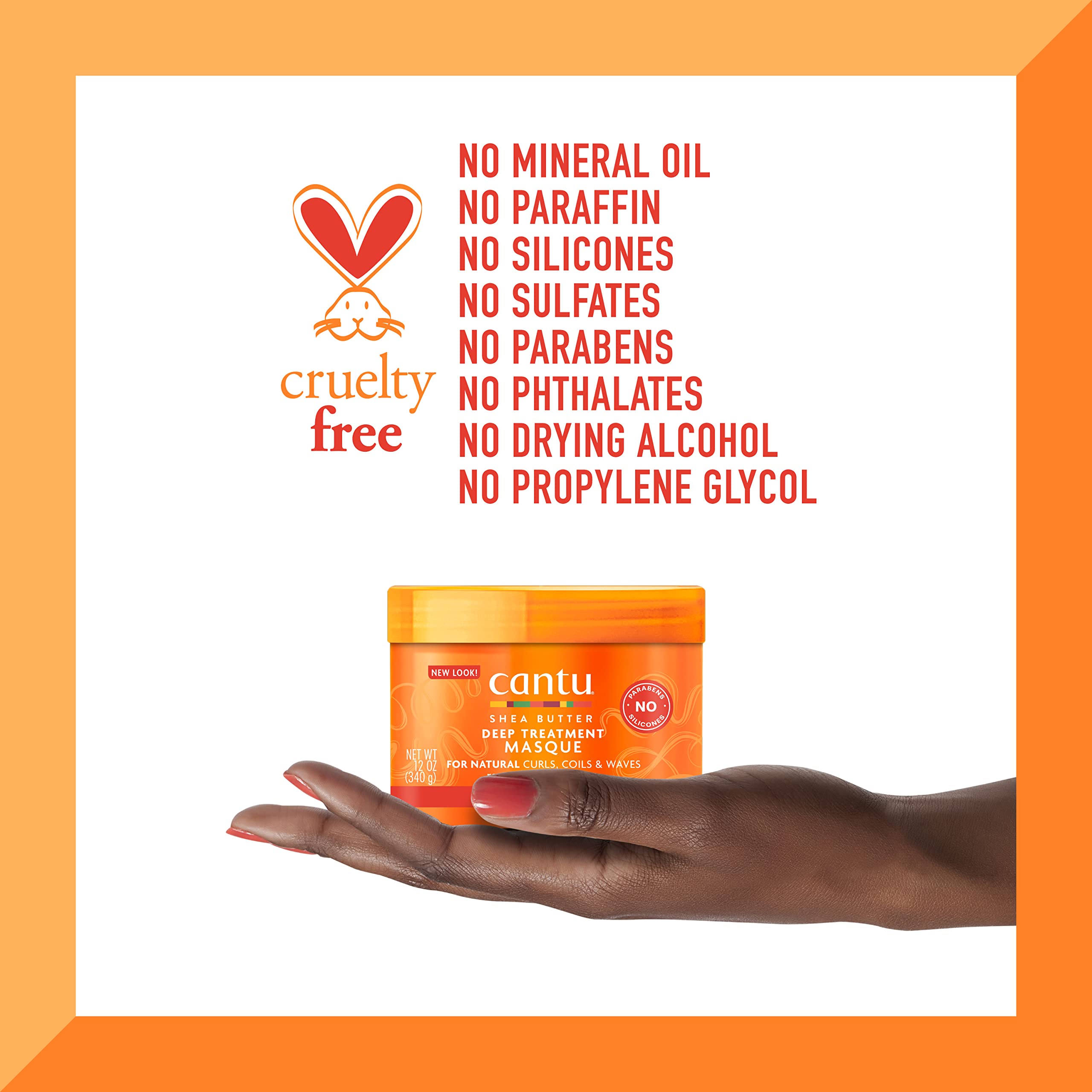 Cantu Deep Treatment Masque Type 3 curls and Type 4 coils ready for definition