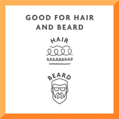 Beard and hair on display with subtle shine from Cantu Shea Butter formula.