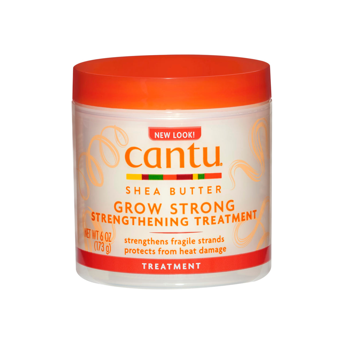 Cantu Grow Strong Strengthening Treatment bottle showing rich moisturizing formula.
