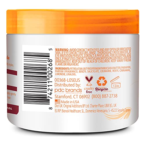 Cantu Hair Dressing Pomade with Shea Butter cruelty-free banner highlights ethical styling option.