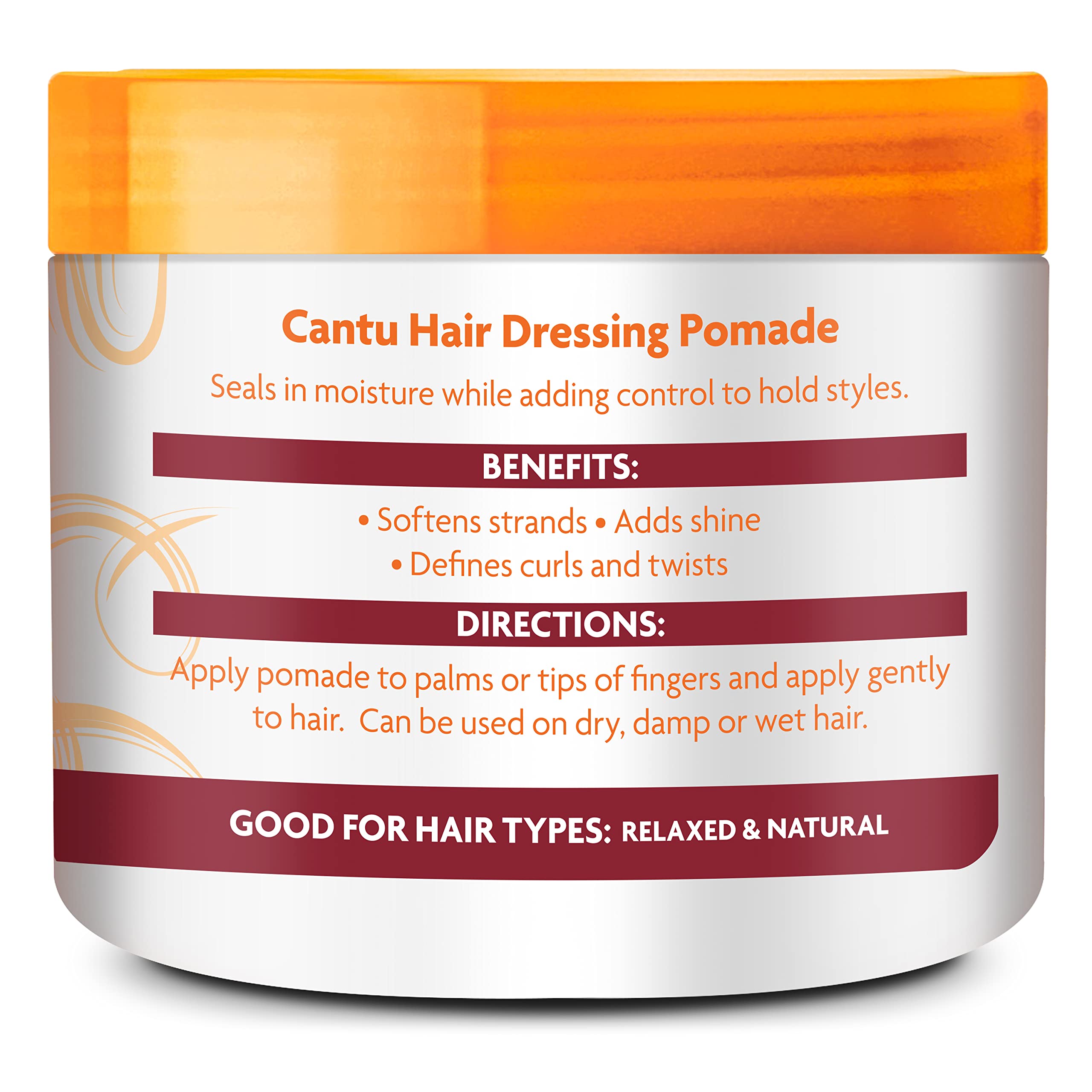 Cantu Hair Dressing Pomade with Shea Butter relaxed-hair style shows smooth ends and controlled fullness.
