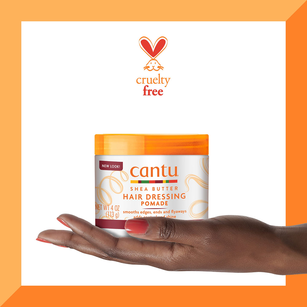 Cantu Hair Dressing Pomade with Shea Butter twists-definition shot presents defined twists with hydrated shine.