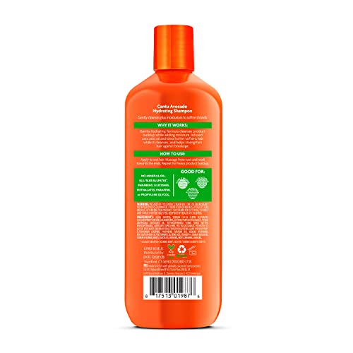 Cantu Avocado Hydrating Shampoo: ingrediente clave aguacate y karité en primer plano