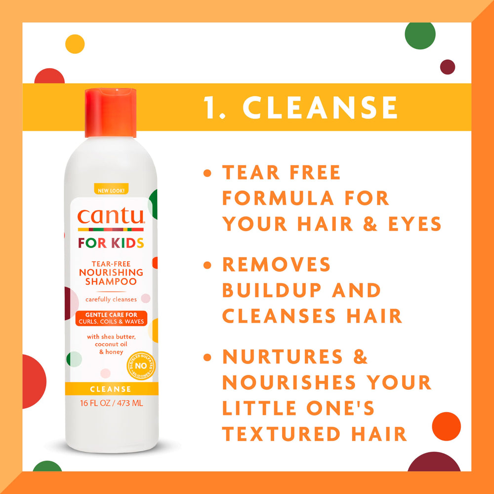 Cantu Kids Conditioning Detangler large bottle provides slip for easy detangling