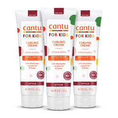 Cantu crema para rizos niños: botella visible para rizos definidos.