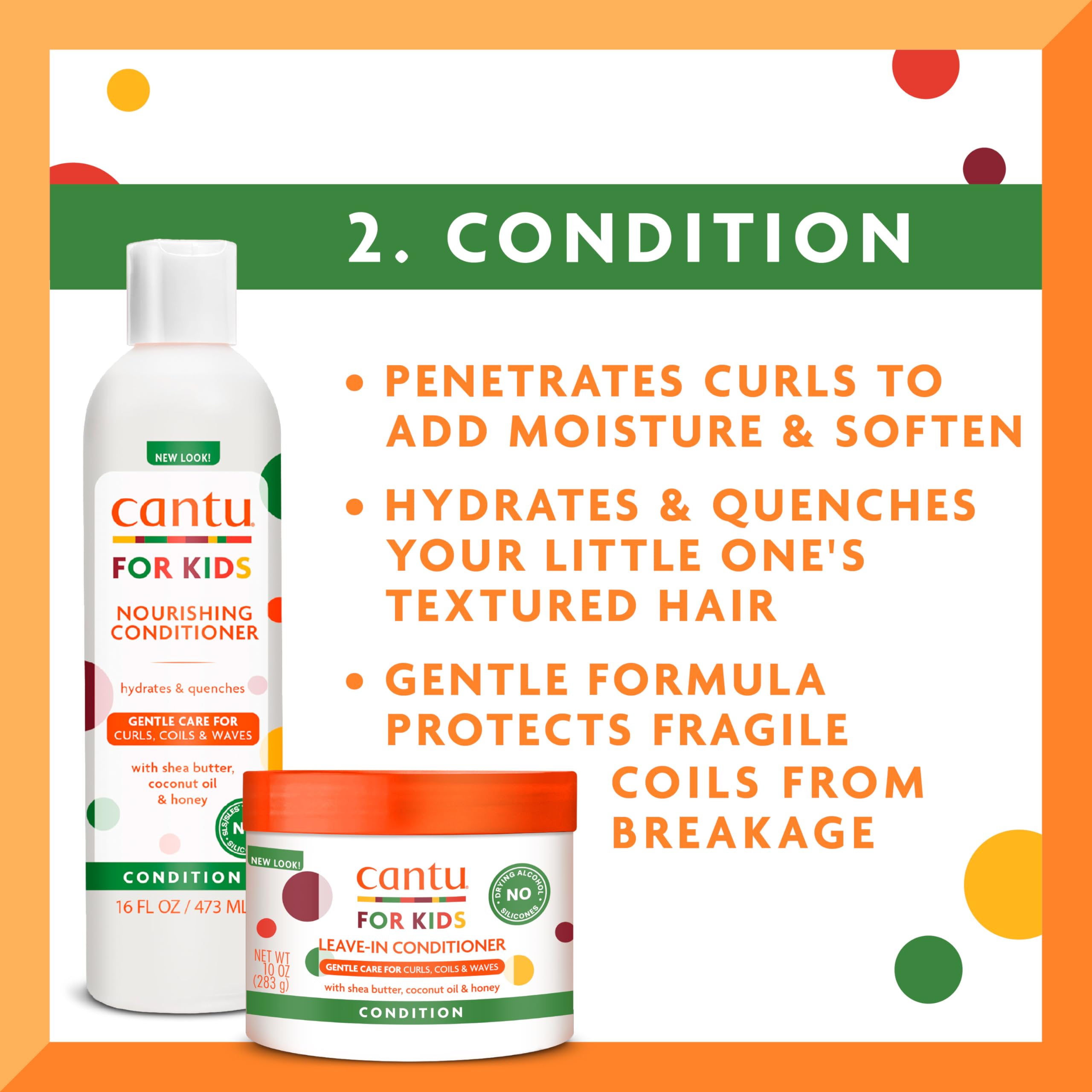 Cantu Kids Leave-In Conditioner large bottle helps define curls and reduce frizz