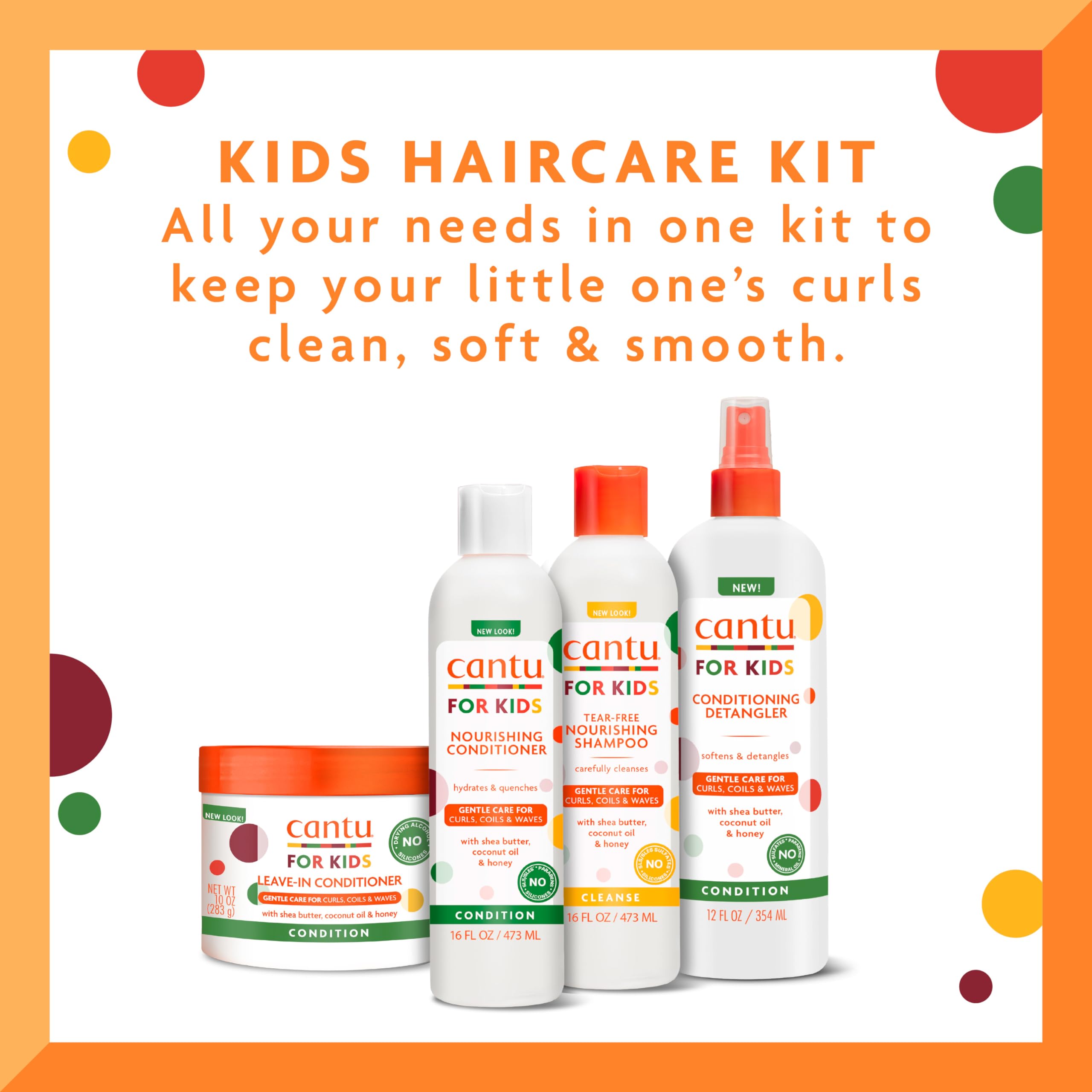 Cantu Kids Nourishing Conditioner large bottle leaves hair smooth and hydrated