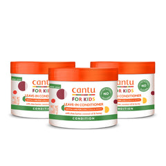 Acondicionador sin enjuague Cantu Kids pack de 3, rizos más suaves.