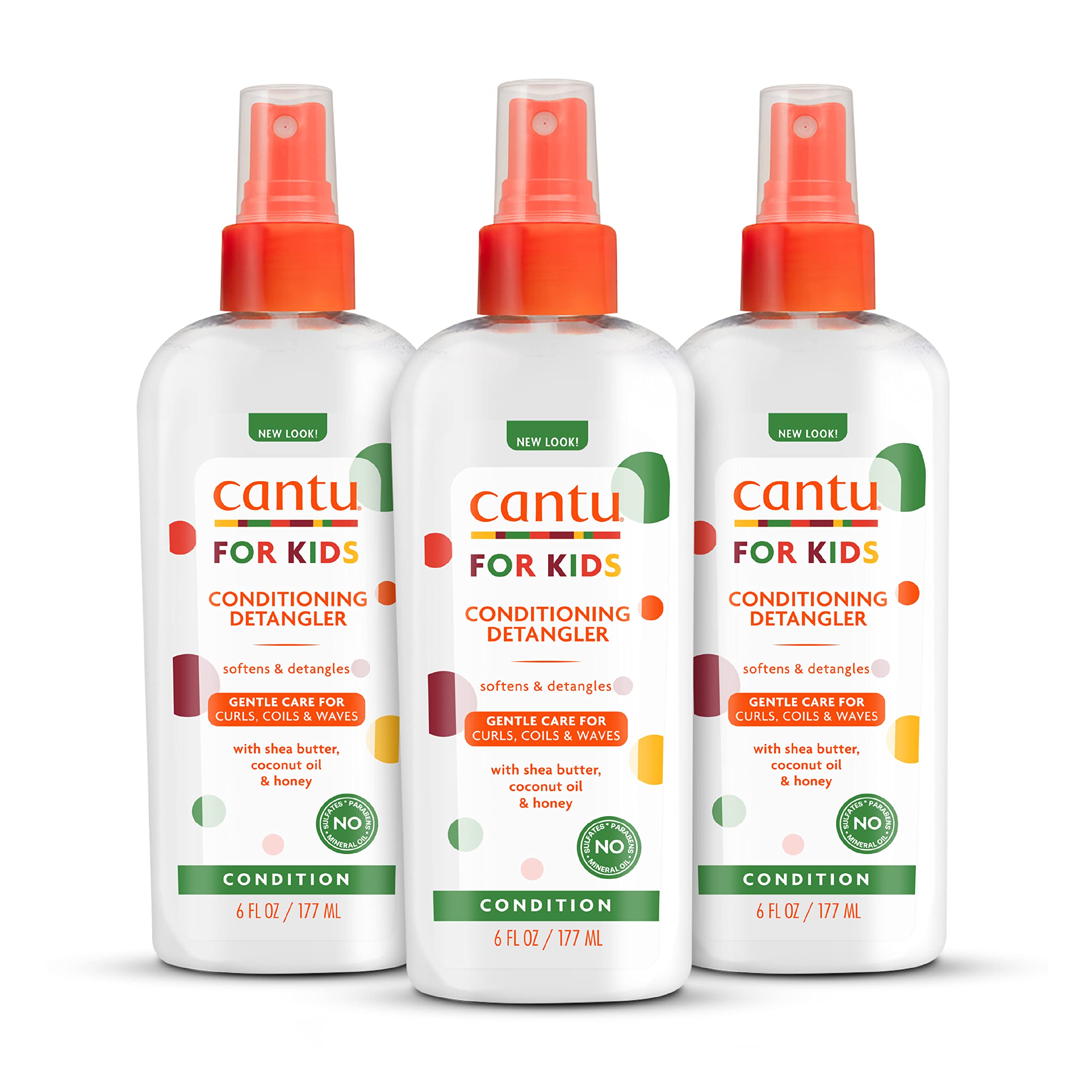 Desenredante de Cantu para Niños con rociador facilita peinar el cabello.