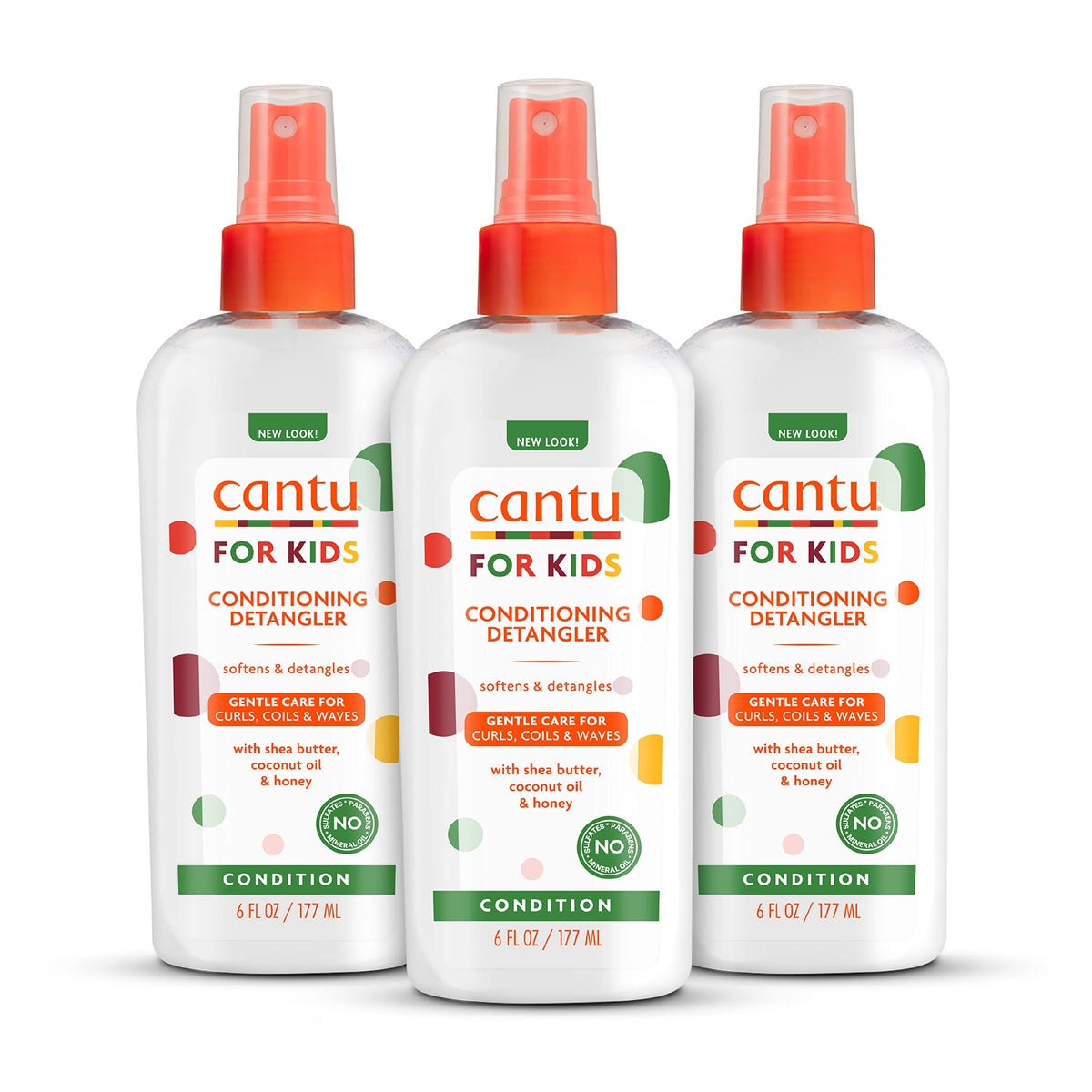 Desenredante de Cantu para Niños con rociador facilita peinar el cabello.